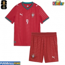 Portugal Goncalo Ramos #9 Heimtrikotsatz Kinder EM 2024 Kurzarm (+ Kurze Hosen)